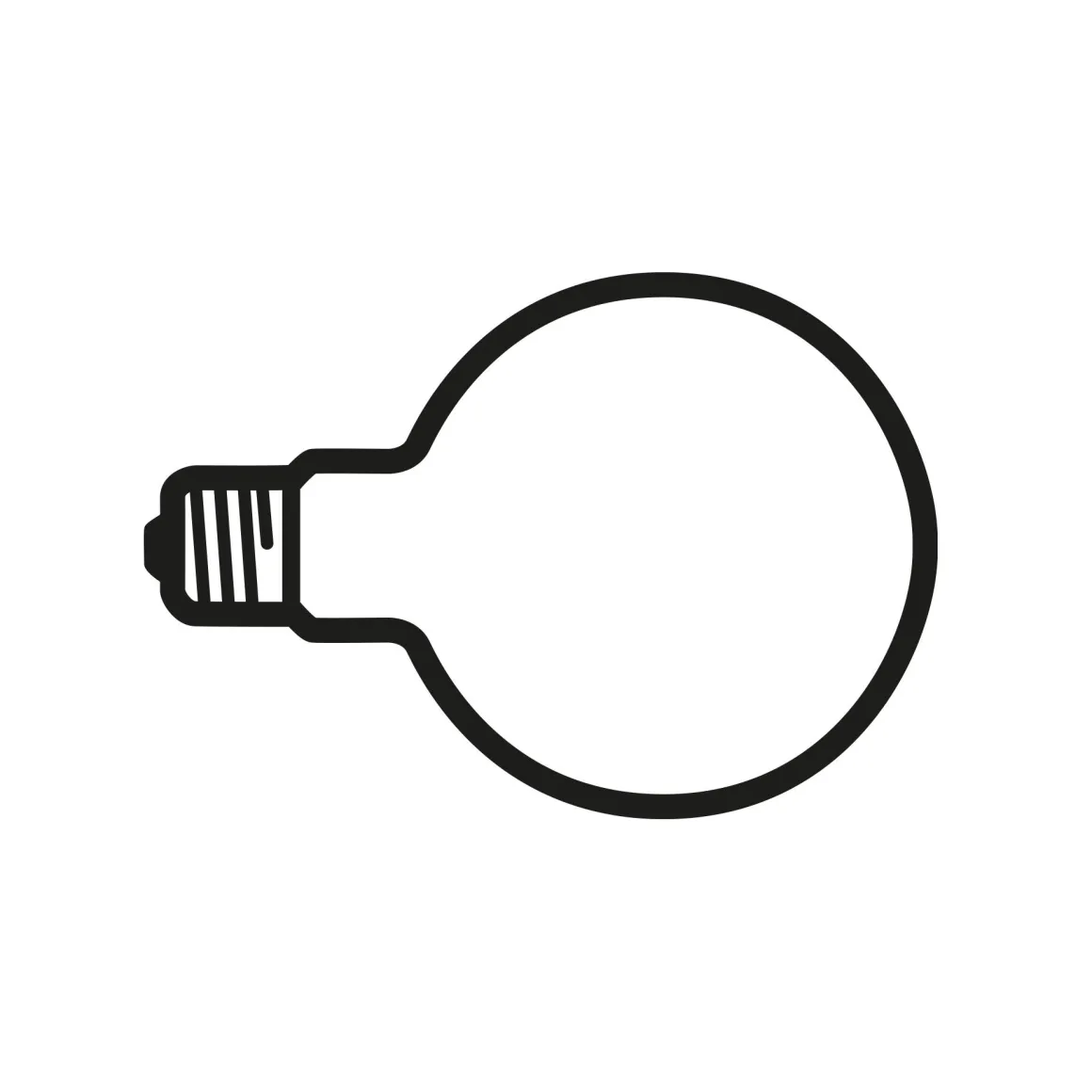 LED Lamp 2W E27 230V 2700K G125 Non Dimmmable